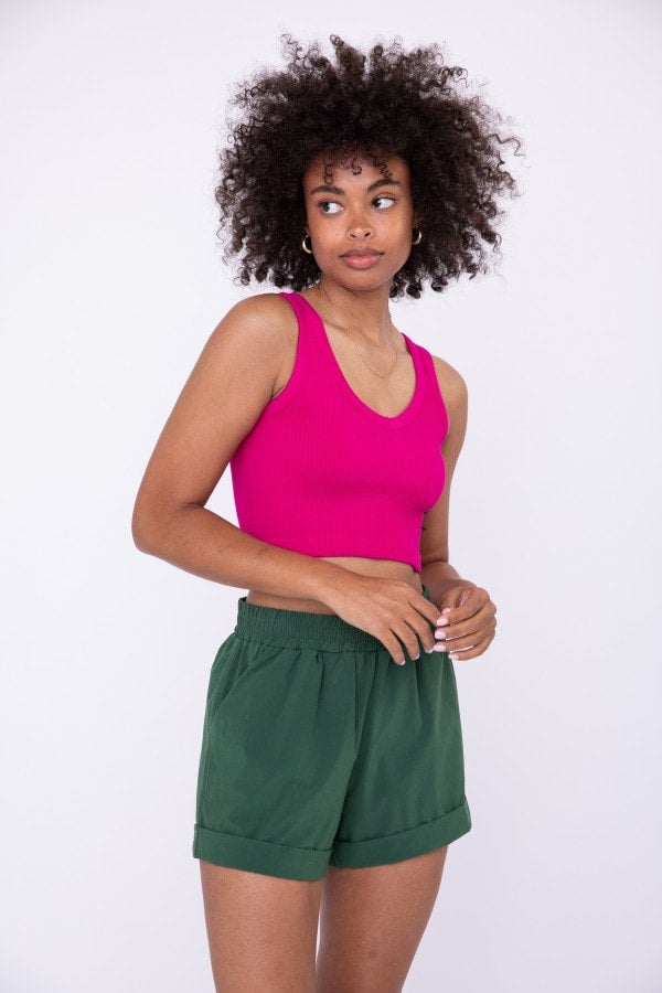 Berry Seamless Ribbed Crop Top Schell Bell Boutique